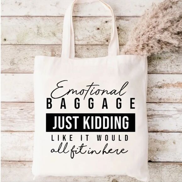 Emotional Baggage Canvas Tote Bag - Picture 4 of 4